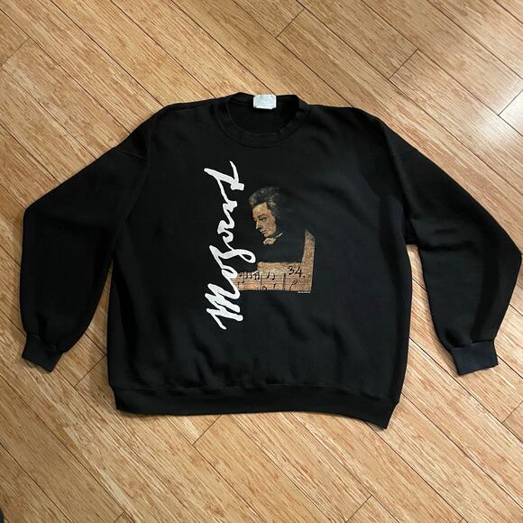 Vintage 90s Mozart Crewneck Lee Sweatshirt 1990s retro music - Picture 1 of 5